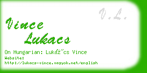 vince lukacs business card